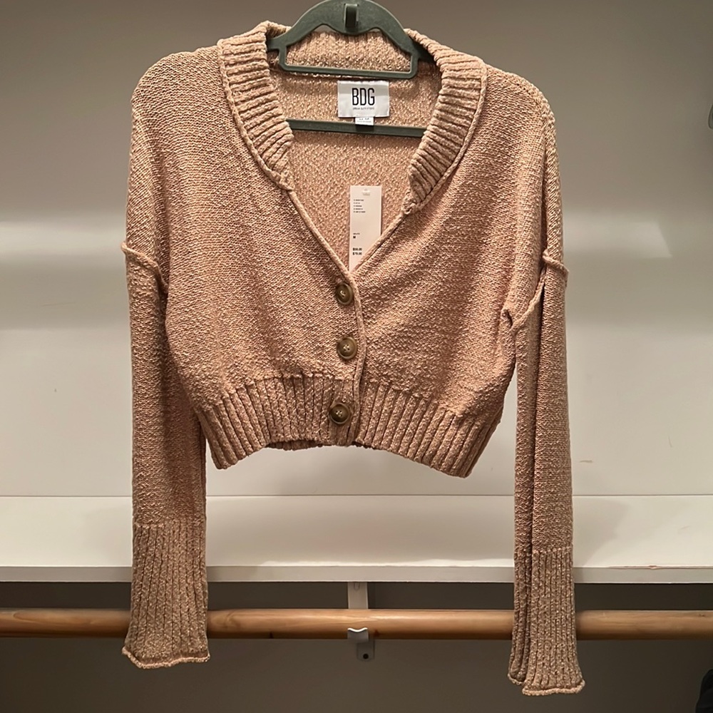 BDG Tan Cropped Sweater